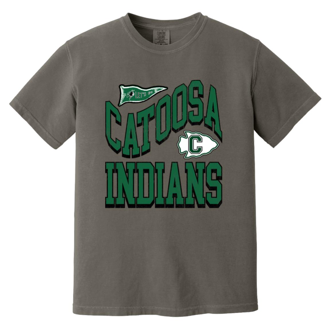 CATOOSA INDIANS ADULT GARMENT WASHED TEE - The Club