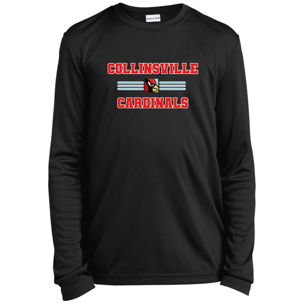 COLLINSVILLE CARDINALS YOUTH LONG SLEEVE PERFORMANCE TEE - The Club