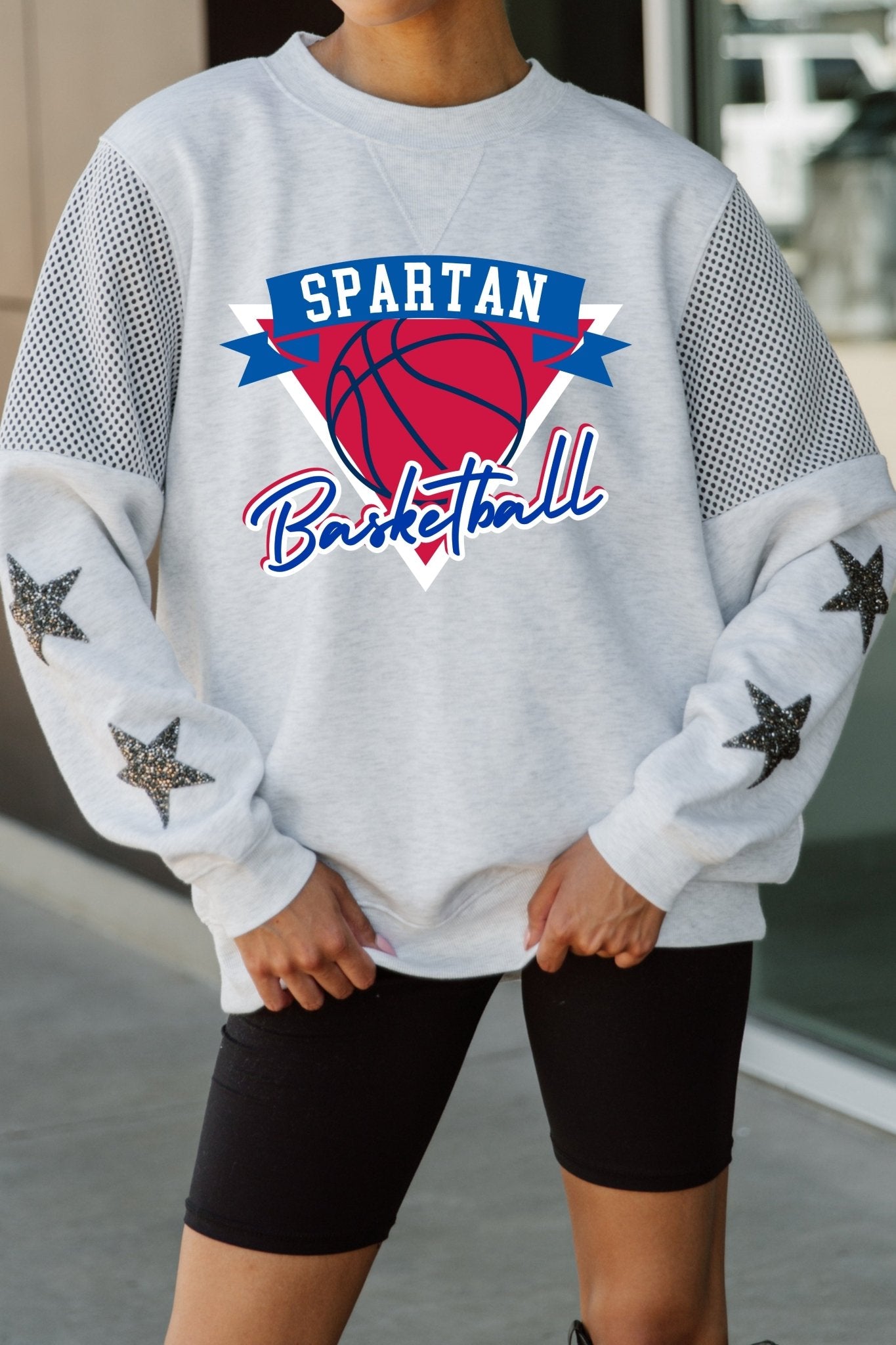 RETRO BIXBY BASKETBALL EMBELLISHED STAR SWEATSHIRT - The Club