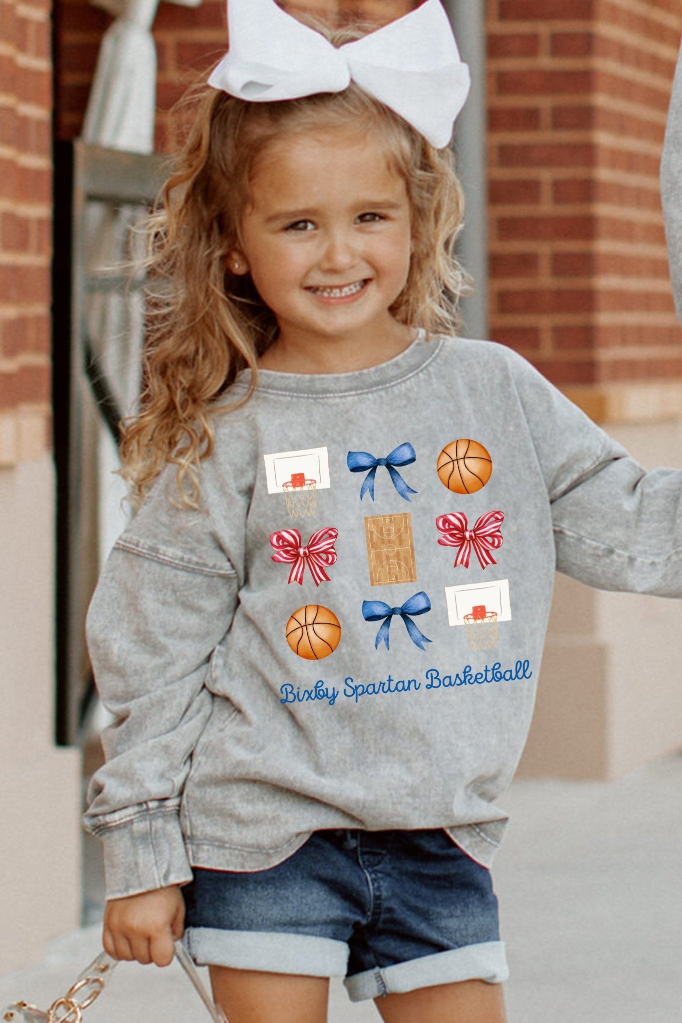 BIXBY BASKETBALL BOWS & BALLS FADED WASH PULLOVER YOUTH - The Club