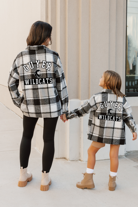 DENTON GUYER WILDCATS YOUTH PLAID SHACKET