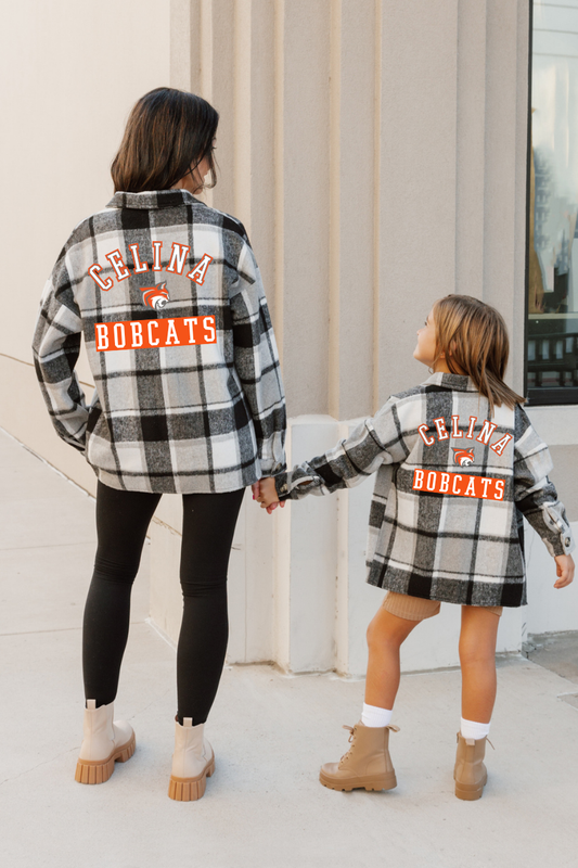 CELINA BOBCATS YOUTH PLAID SHACKET