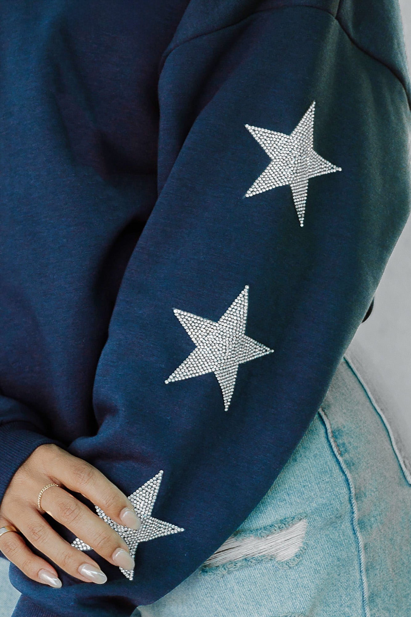 BIXBY SPARTANS RHINESTONE SLEEVE ALLSTAR SWEATSHIRT - The Club