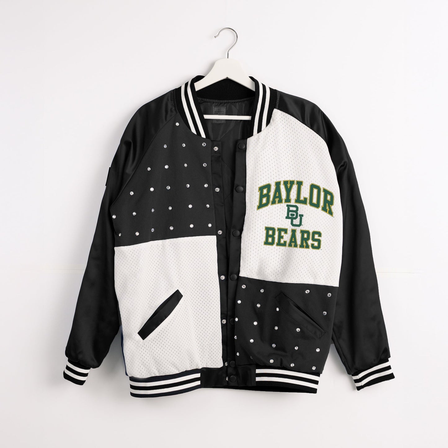 BAYLOR BEARS REFINED RIVALRY THROWBACK VARSITY BOMBER JACKET