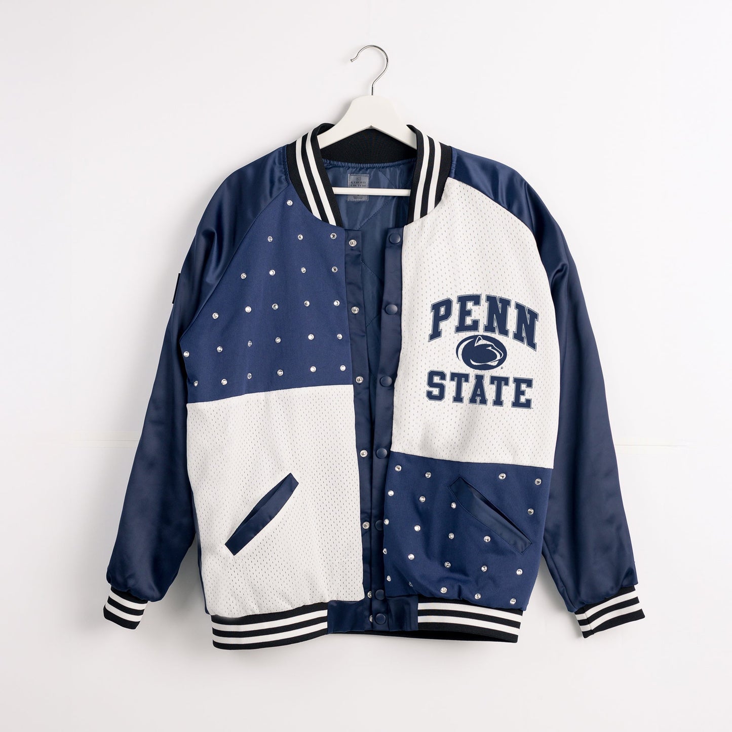 PENN STATE NITTANY LIONS REFINED RIVALRY THROWBACK VARSITY BOMBER JACKET