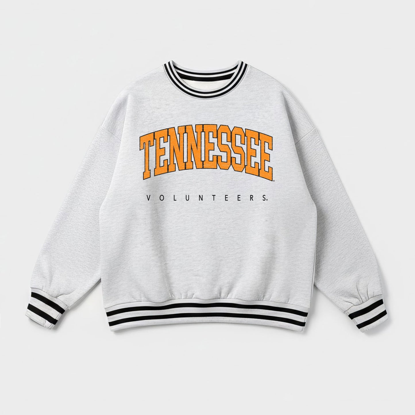 TENNESSEE VOLUNTEERS EASY ENERGY CREW FLEECE RINGER STRIPE SWEATSHIRT