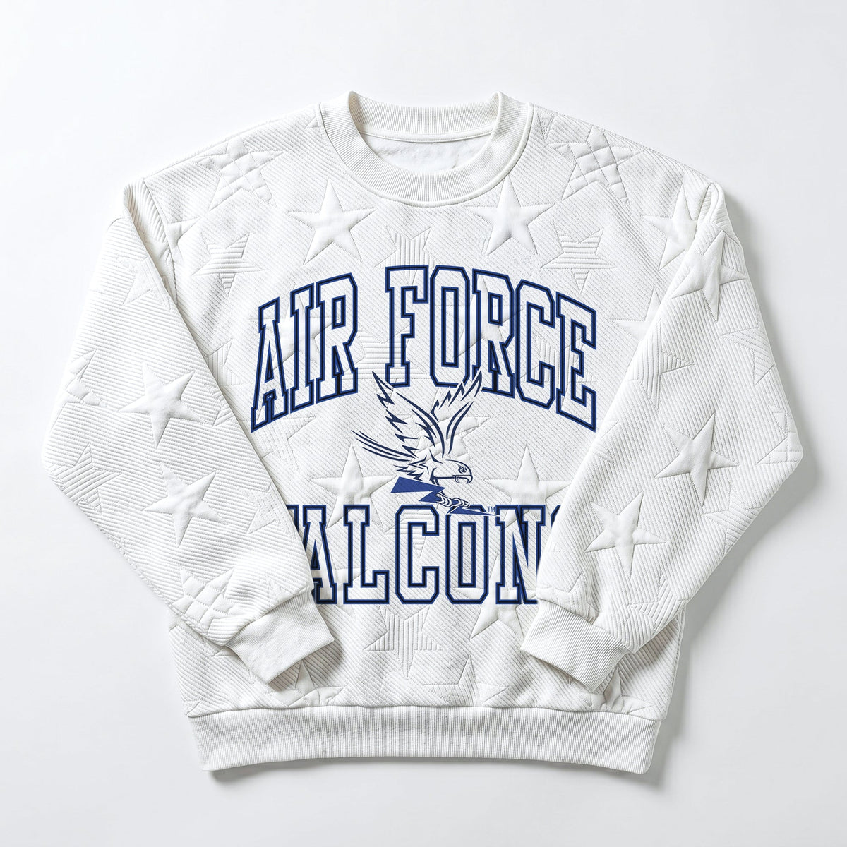AIR FORCE FALCONS BIG PLAY ENERGY EMBOSSED STAR CREWNECK