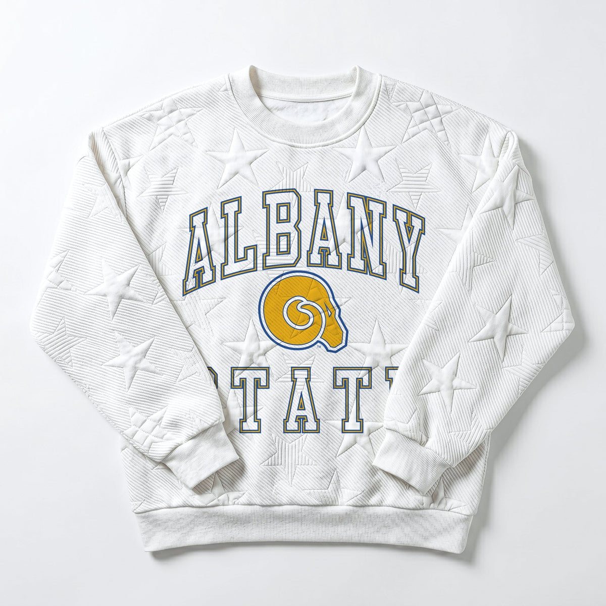 ALBANY STATE GOLDEN RAMS BIG PLAY ENERGY EMBOSSED STAR CREWNECK