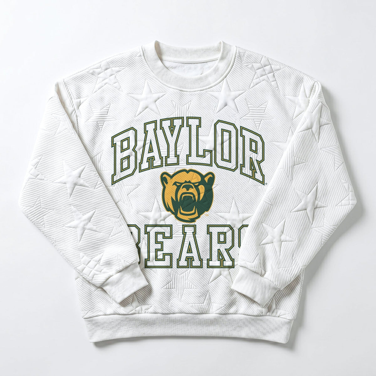 BAYLOR BEARS BIG PLAY ENERGY EMBOSSED STAR CREWNECK