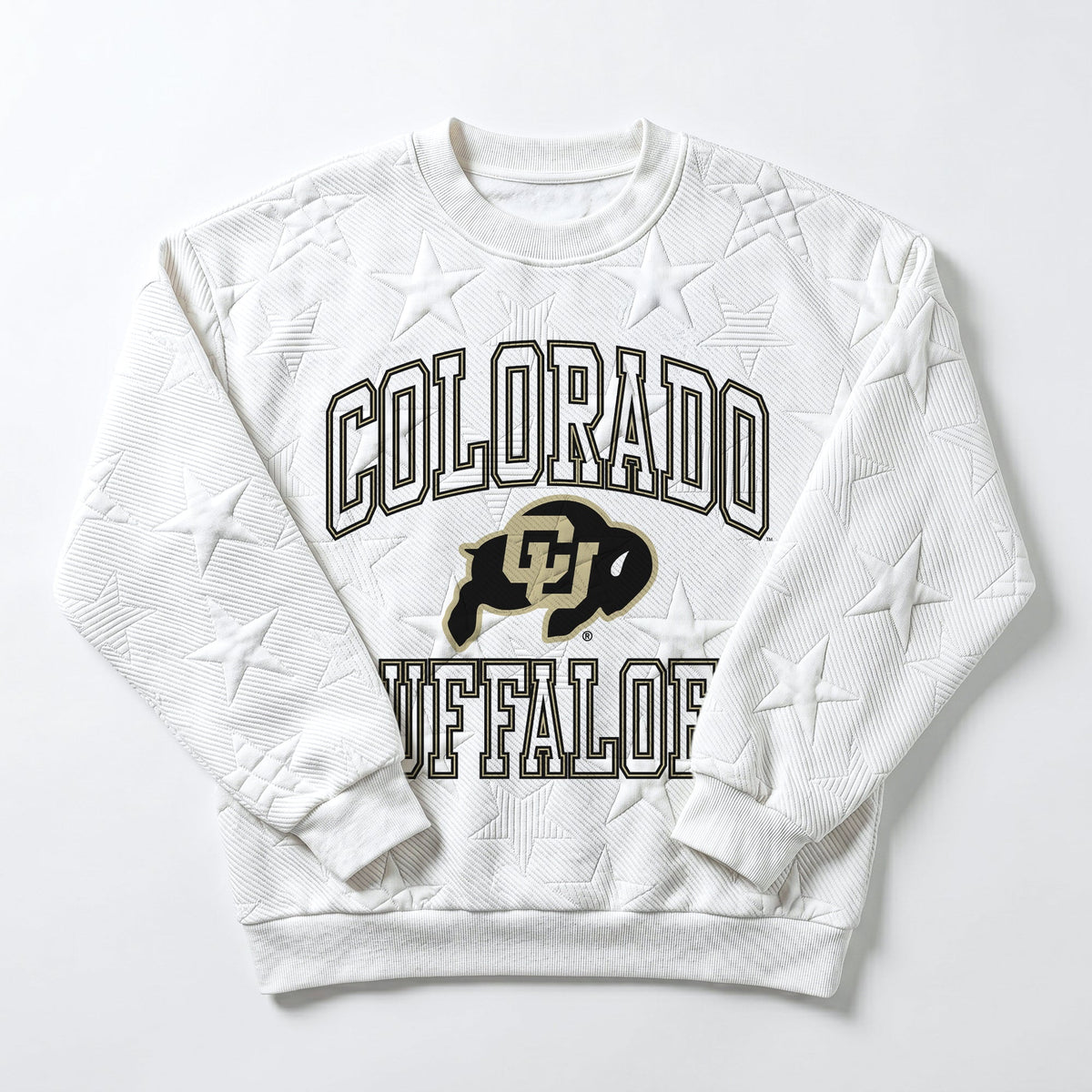 COLORADO BUFFALOES BIG PLAY ENERGY EMBOSSED STAR CREWNECK
