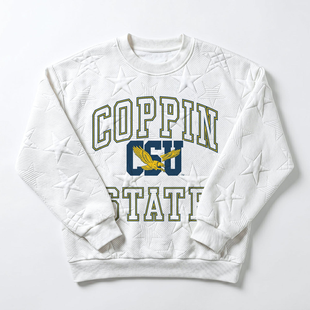COPPIN STATE EAGLES BIG PLAY ENERGY EMBOSSED STAR CREWNECK