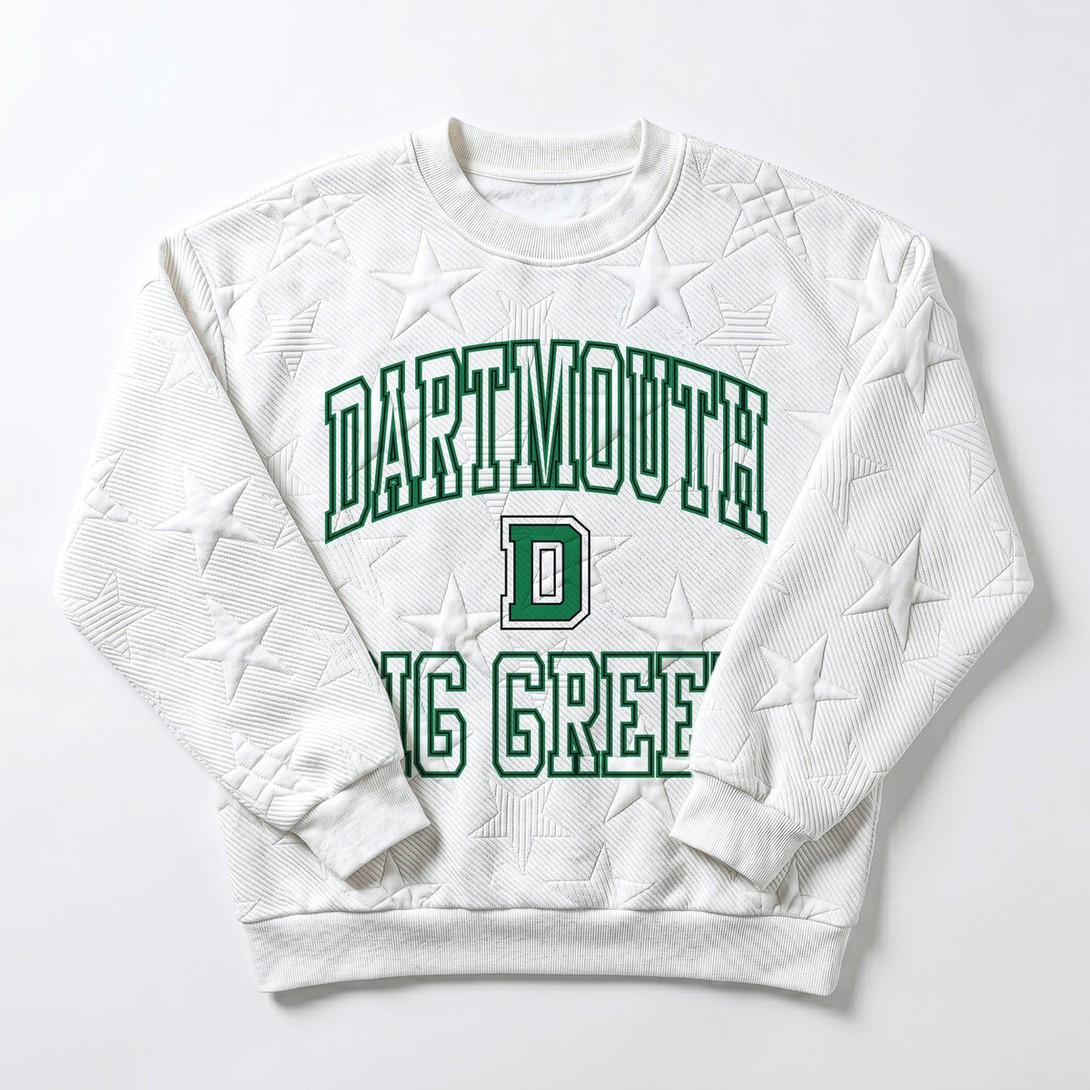 DARTMOUTH COLLEGE BIG GREEN BIG PLAY ENERGY EMBOSSED STAR CREWNECK