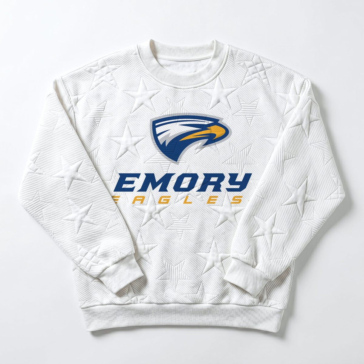 EMORY EAGLES BIG PLAY ENERGY EMBOSSED STAR CREWNECK