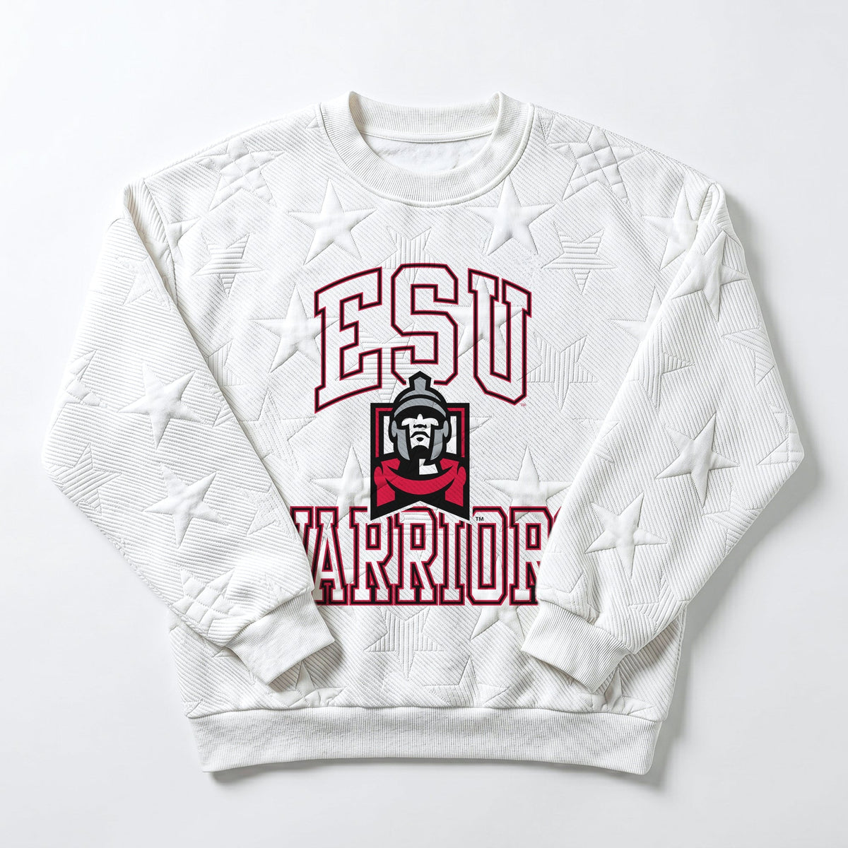 ESU WARRIORS BIG PLAY ENERGY EMBOSSED STAR CREWNECK