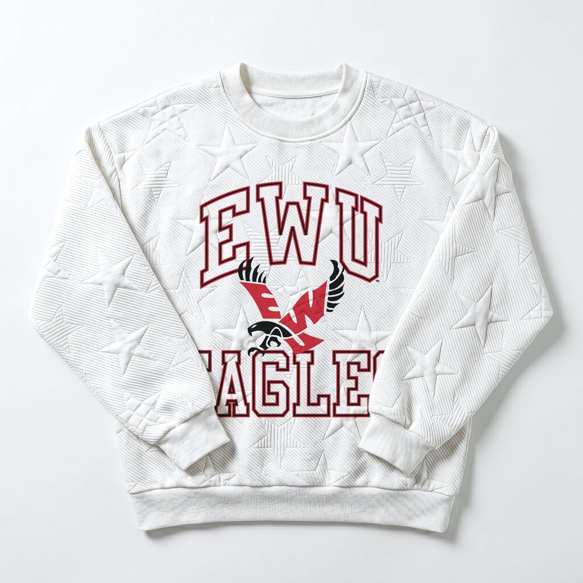 EASTERN WASHINGTON UNIVERSITY EAGLES BIG PLAY ENERGY EMBOSSED STAR CREWNECK