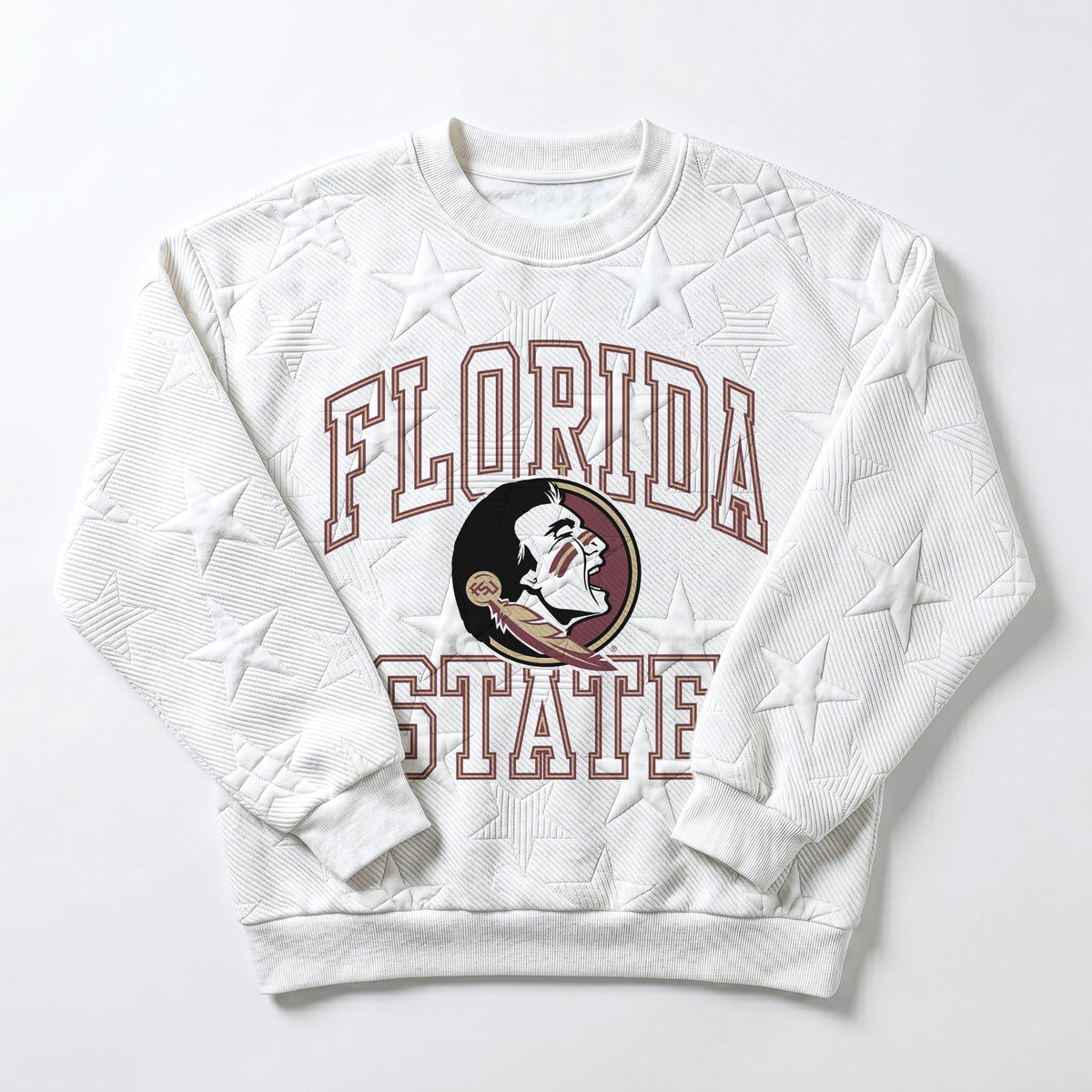 FLORIDA STATE SEMINOLES BIG PLAY ENERGY EMBOSSED STAR CREWNECK