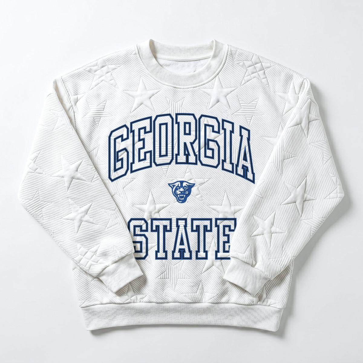 GEORGIA STATE PANTHERS BIG PLAY ENERGY EMBOSSED STAR CREWNECK