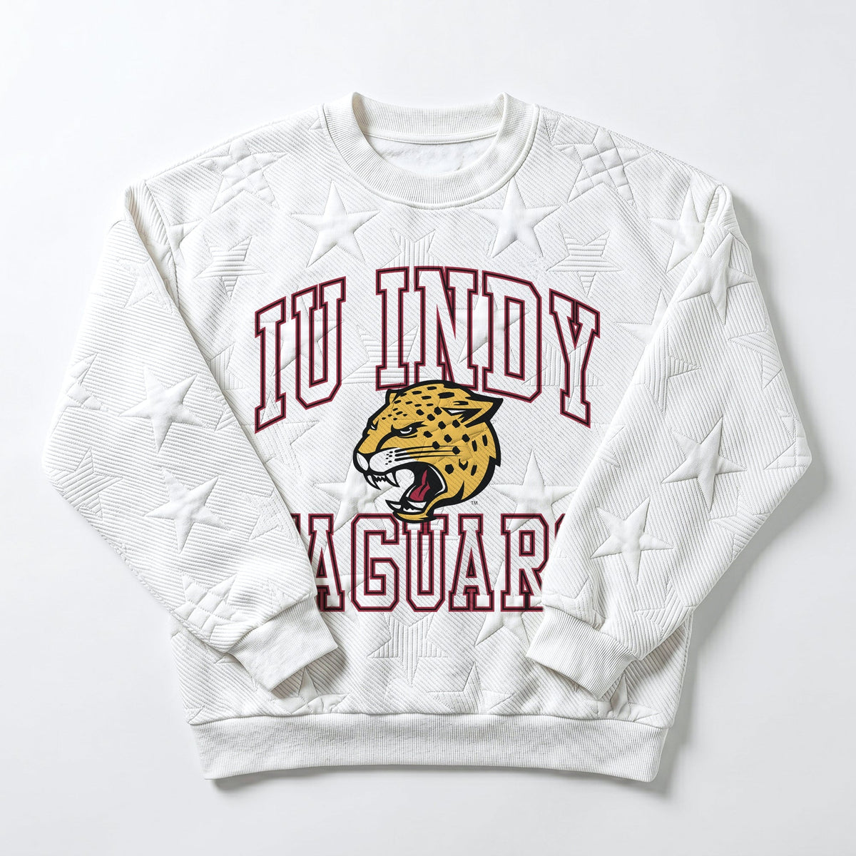 IU INDIANAPOLIS JAGUARS BIG PLAY ENERGY EMBOSSED STAR CREWNECK