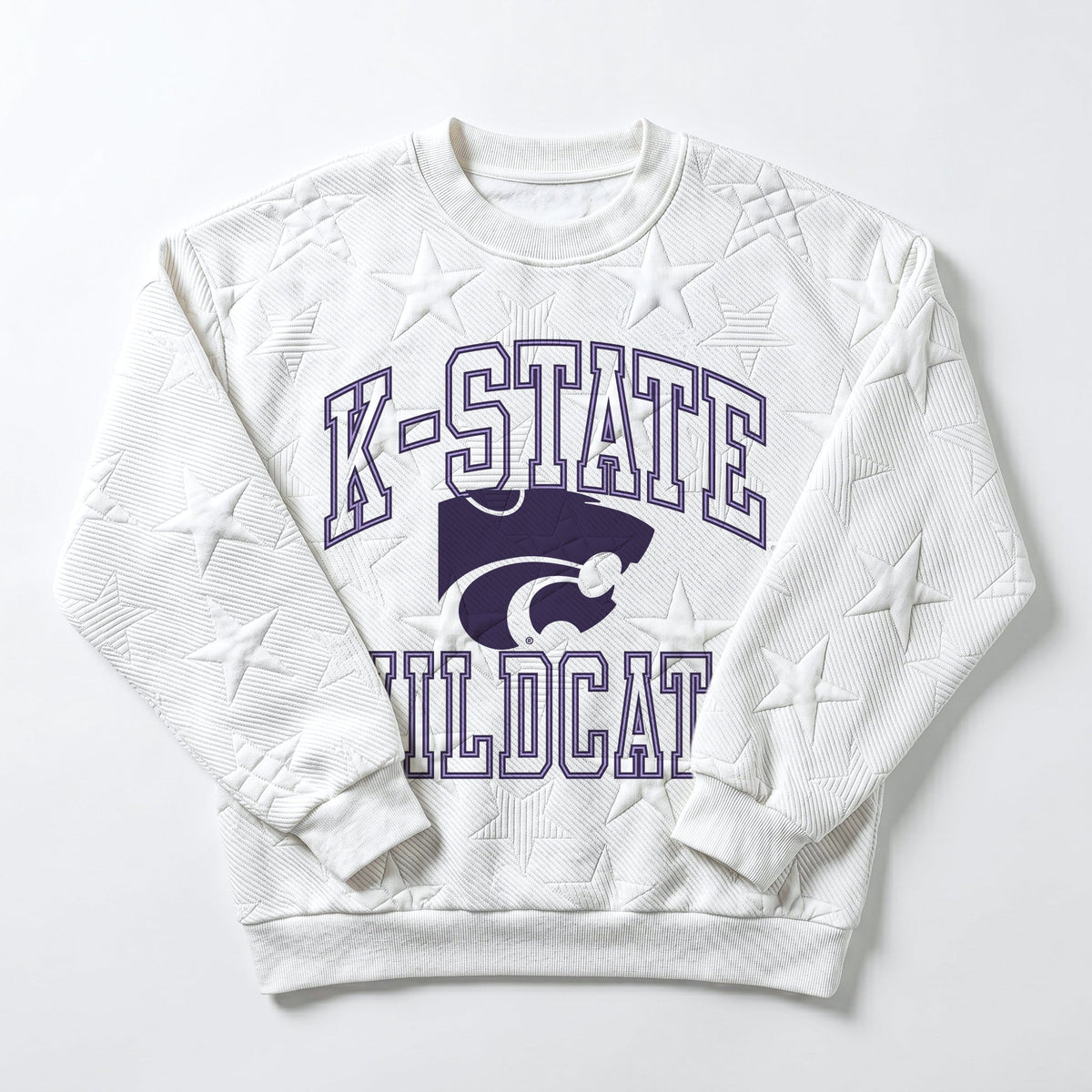 KANSAS STATE WILDCATS BIG PLAY ENERGY EMBOSSED STAR CREWNECK