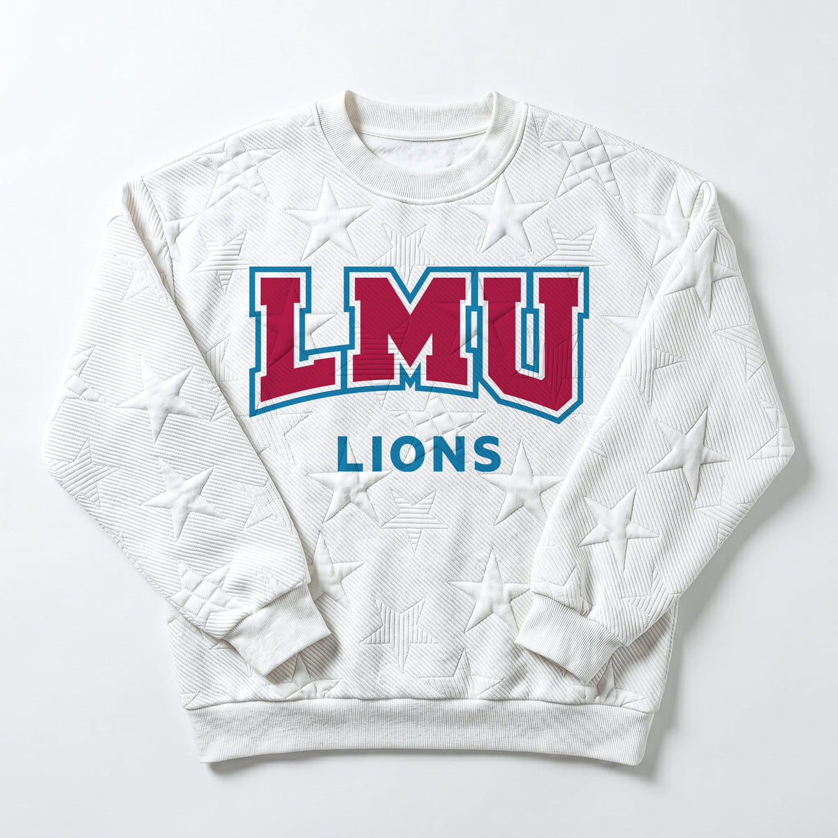 LOYOLA MARYMOUNT LIONS BIG PLAY ENERGY EMBOSSED STAR CREWNECK