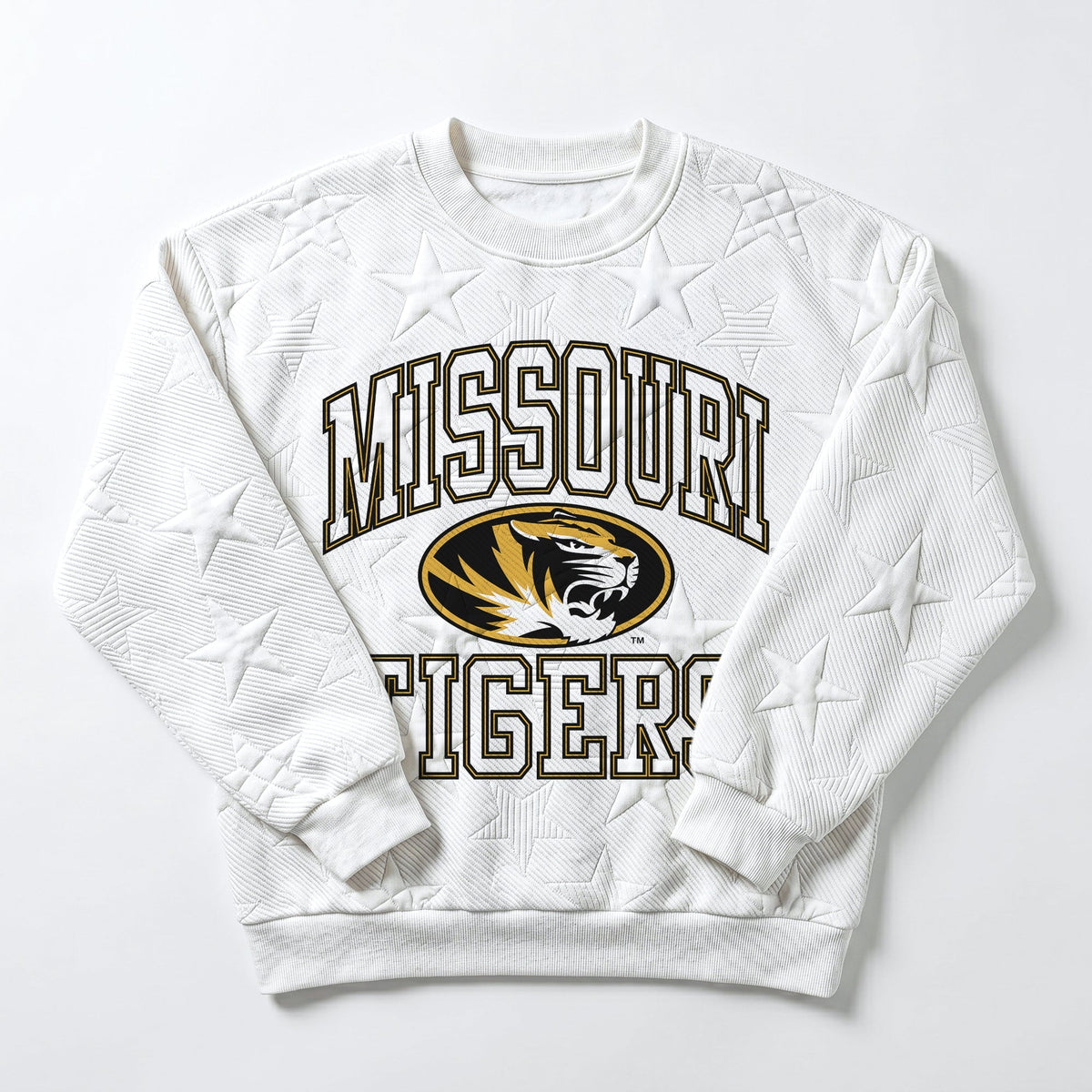 MISSOURI TIGERS BIG PLAY ENERGY EMBOSSED STAR CREWNECK