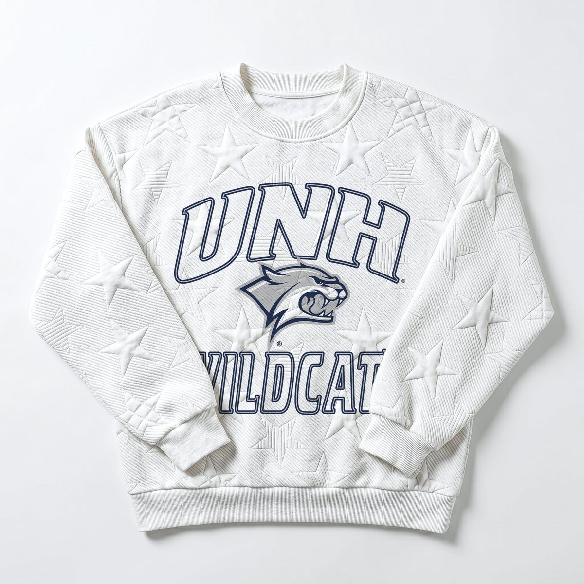 NEW HAMPSHIRE WILDCATS BIG PLAY ENERGY EMBOSSED STAR CREWNECK