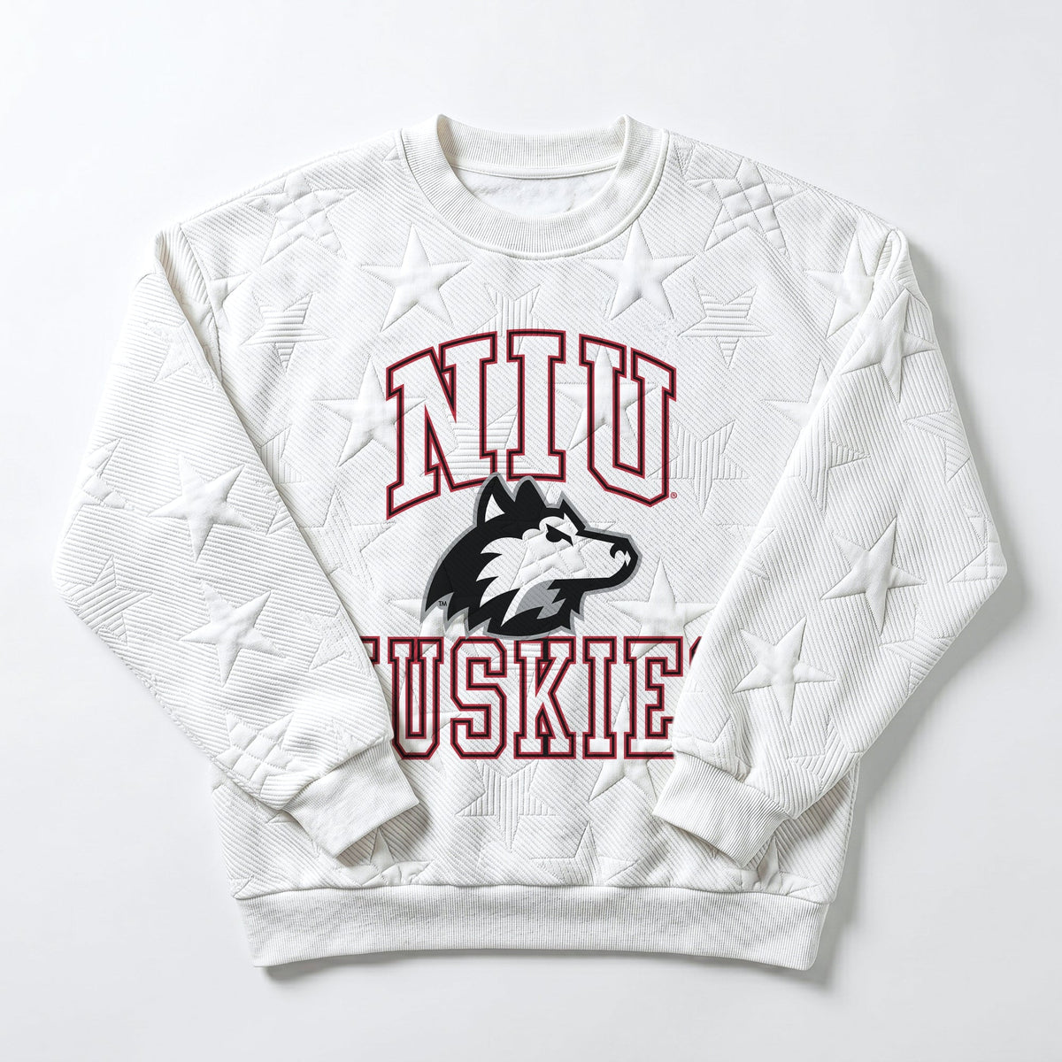 NORTHERN ILLINOIS HUSKIES BIG PLAY ENERGY EMBOSSED STAR CREWNECK