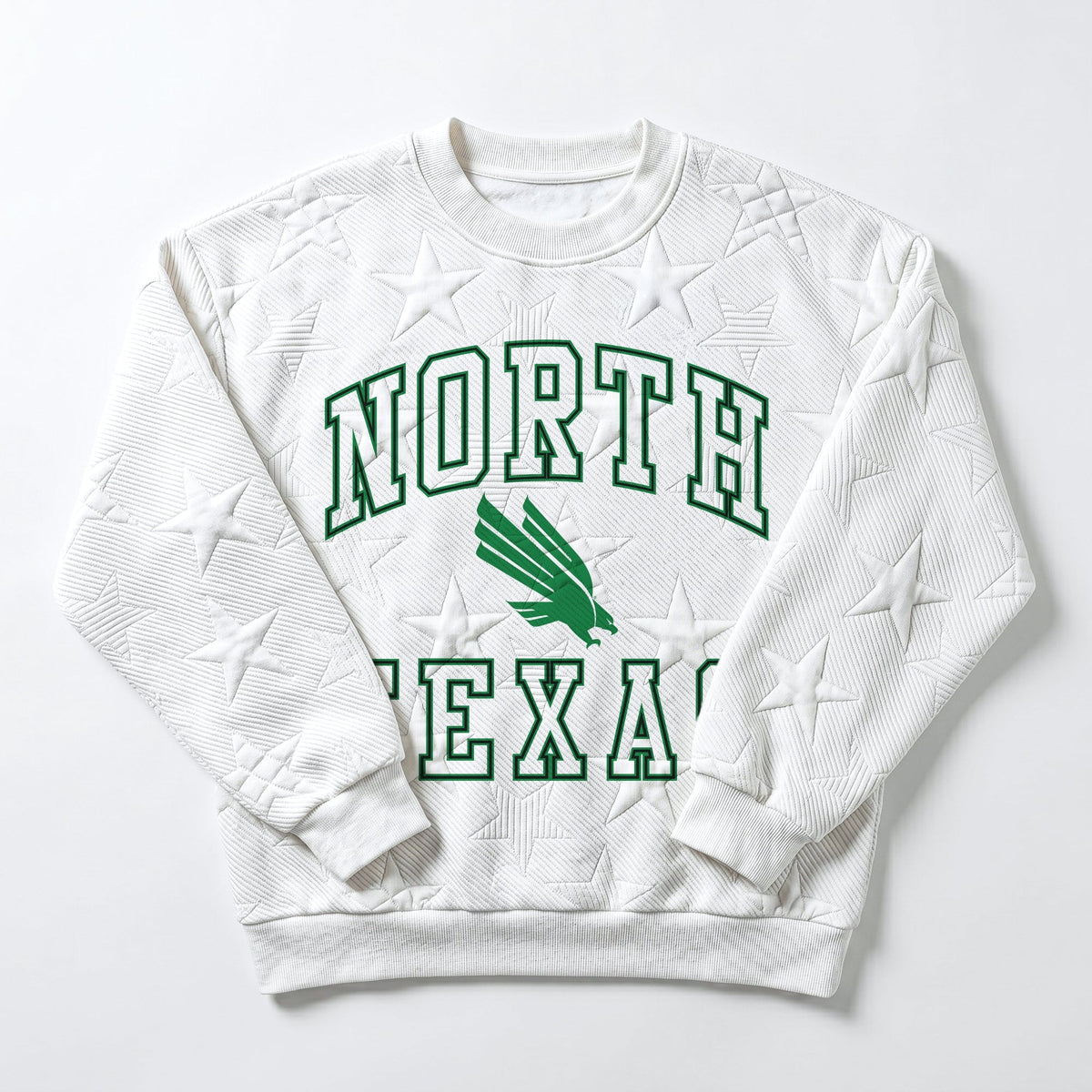 NORTH TEXAS MEAN GREEN BIG PLAY ENERGY EMBOSSED STAR CREWNECK