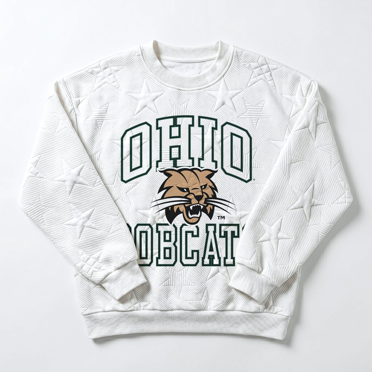 OHIO BOBCATS BIG PLAY ENERGY EMBOSSED STAR CREWNECK