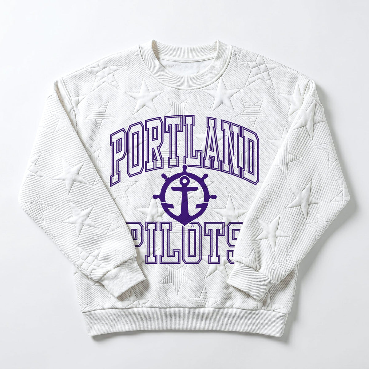 PORTLAND PILOTS BIG PLAY ENERGY EMBOSSED STAR CREWNECK