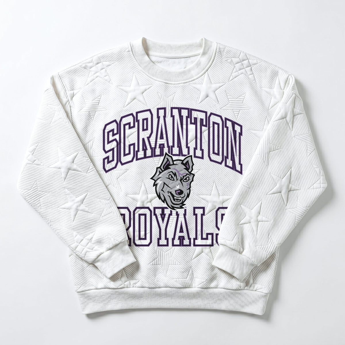 SCRANTON ROYALS BIG PLAY ENERGY EMBOSSED STAR CREWNECK