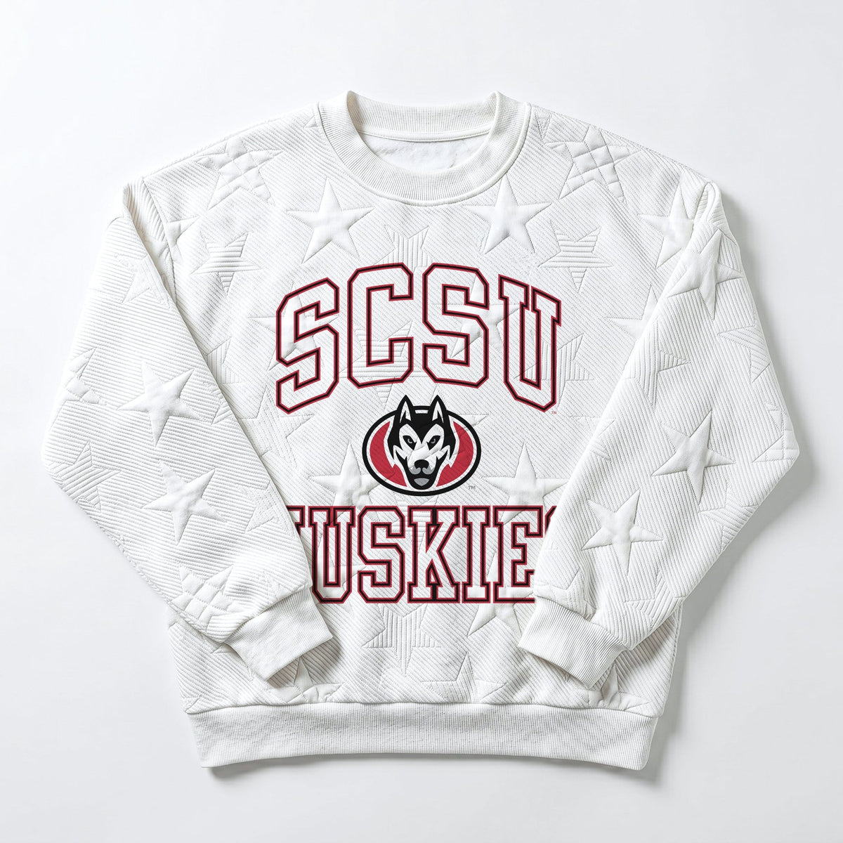 ST. CLOUD STATE HUSKIES BIG PLAY ENERGY EMBOSSED STAR CREWNECK