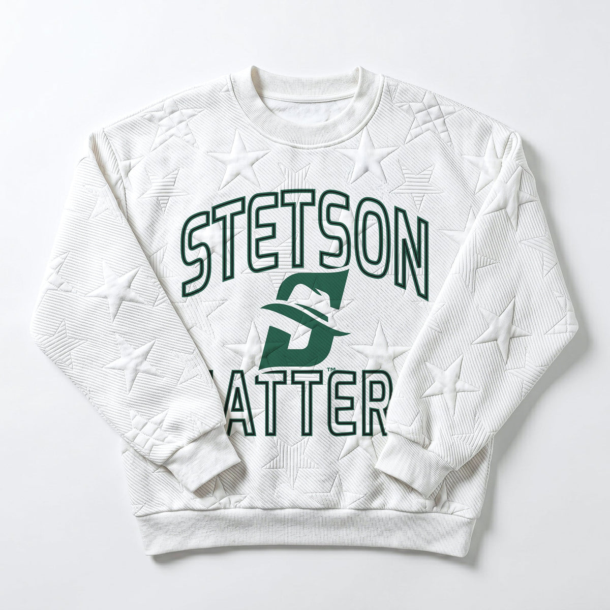 STETSON HATTERS BIG PLAY ENERGY EMBOSSED STAR CREWNECK