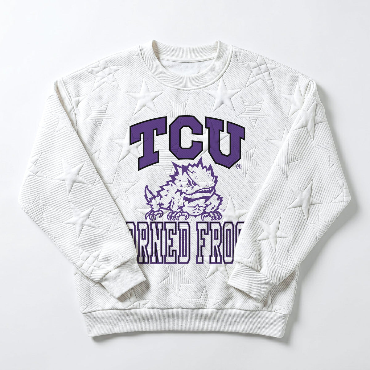 TCU HORNED FROGS BIG PLAY ENERGY EMBOSSED STAR CREWNECK