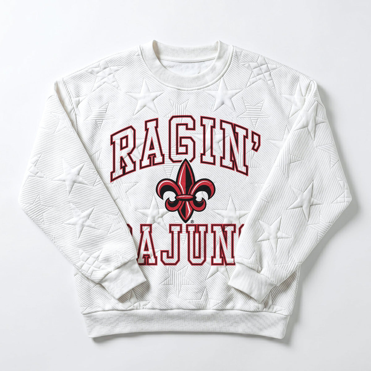 LOUISIANA RAGIN' CAJUNS BIG PLAY ENERGY EMBOSSED STAR CREWNECK