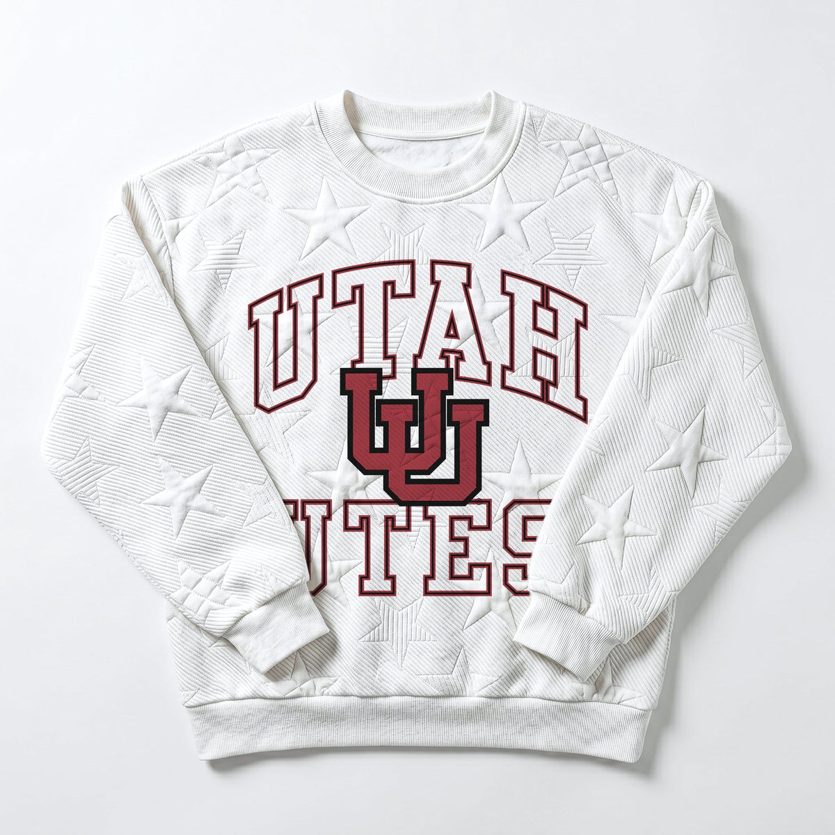 UTAH UTES BIG PLAY ENERGY EMBOSSED STAR CREWNECK