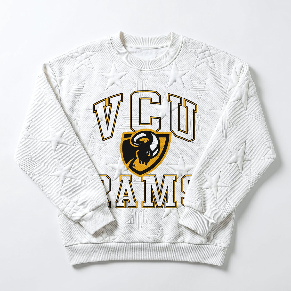 VIRGINIA COMMONWEALTH RAMS BIG PLAY ENERGY EMBOSSED STAR CREWNECK