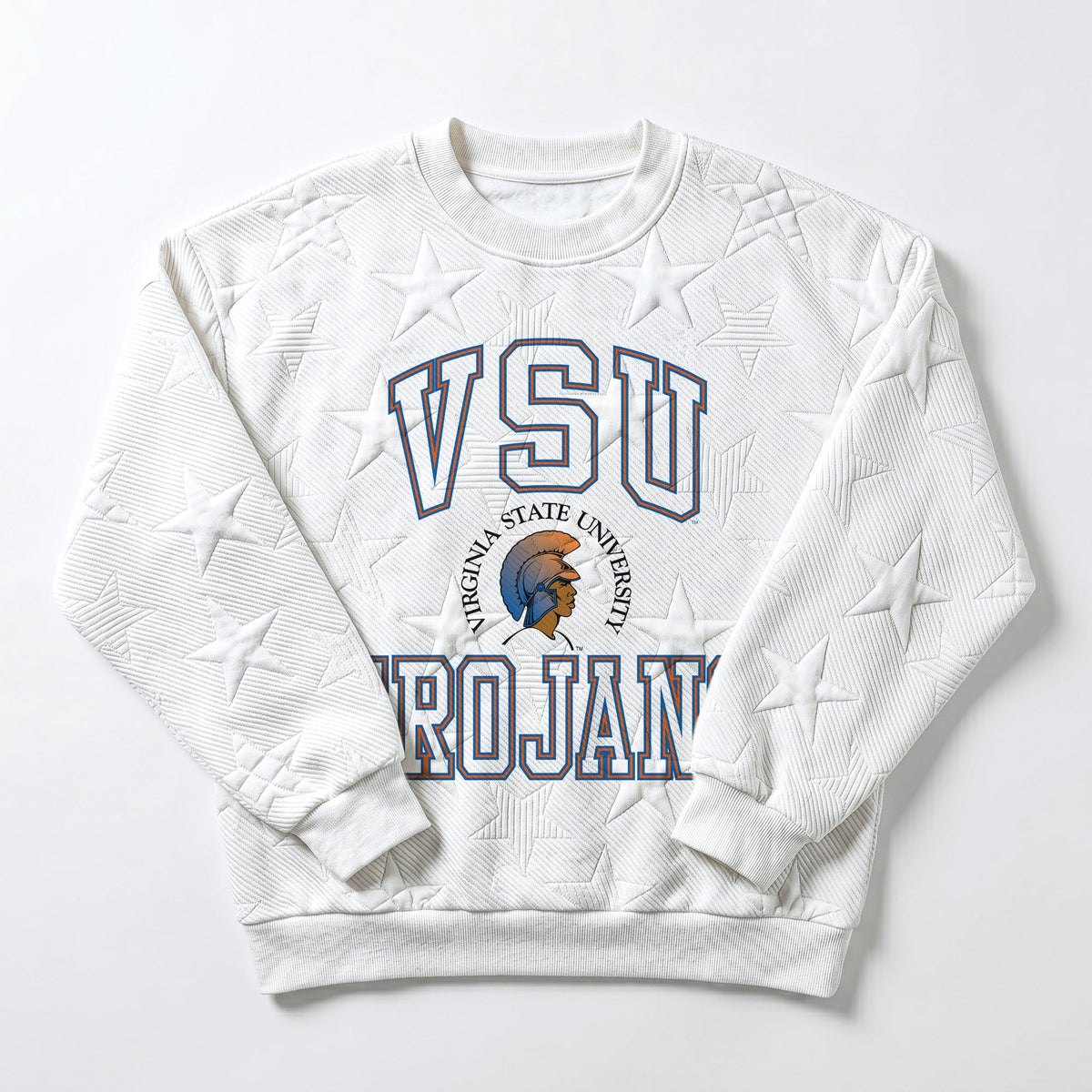 VIRGINIA STATE TROJANS BIG PLAY ENERGY EMBOSSED STAR CREWNECK