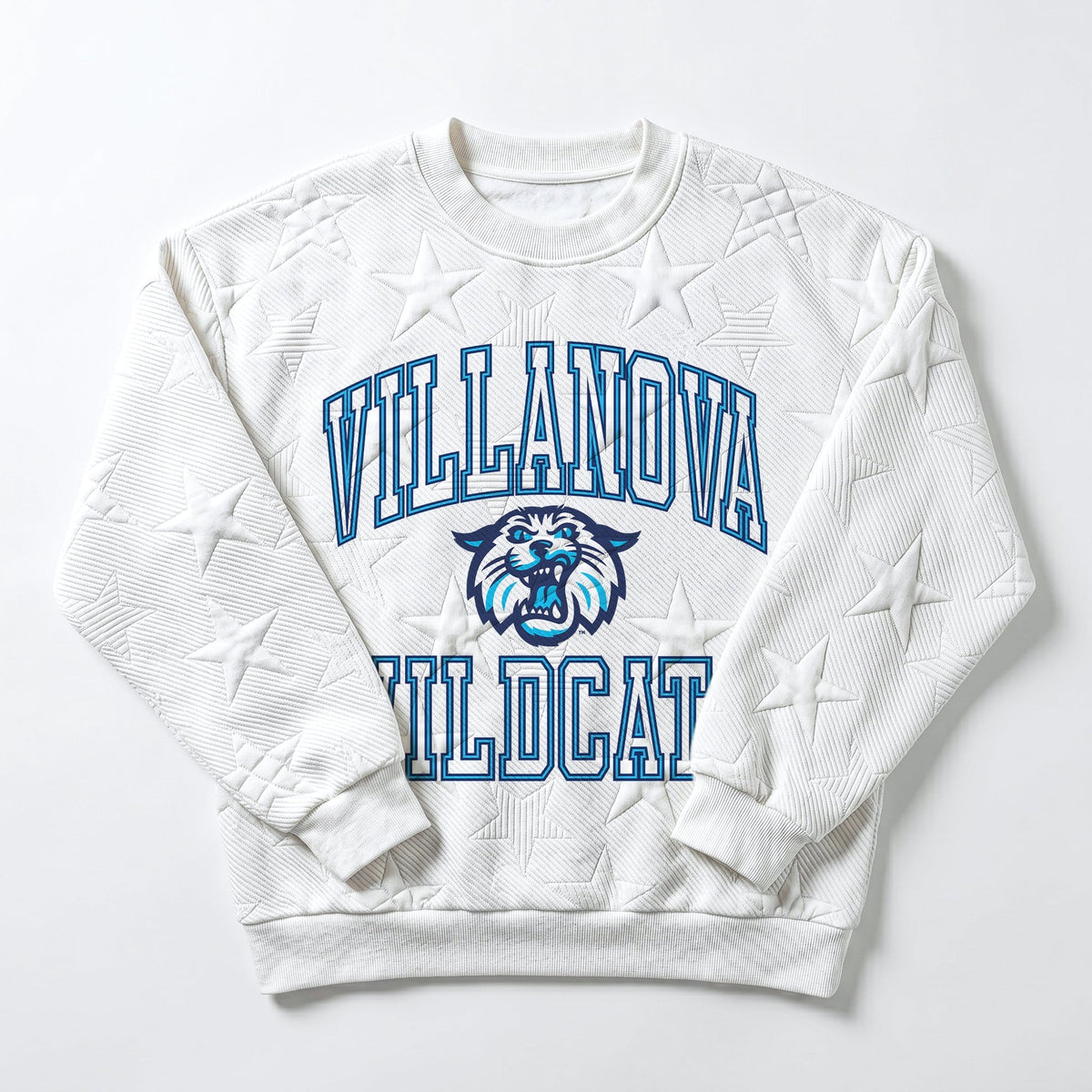 VILLANOVA WILDCATS BIG PLAY ENERGY EMBOSSED STAR CREWNECK