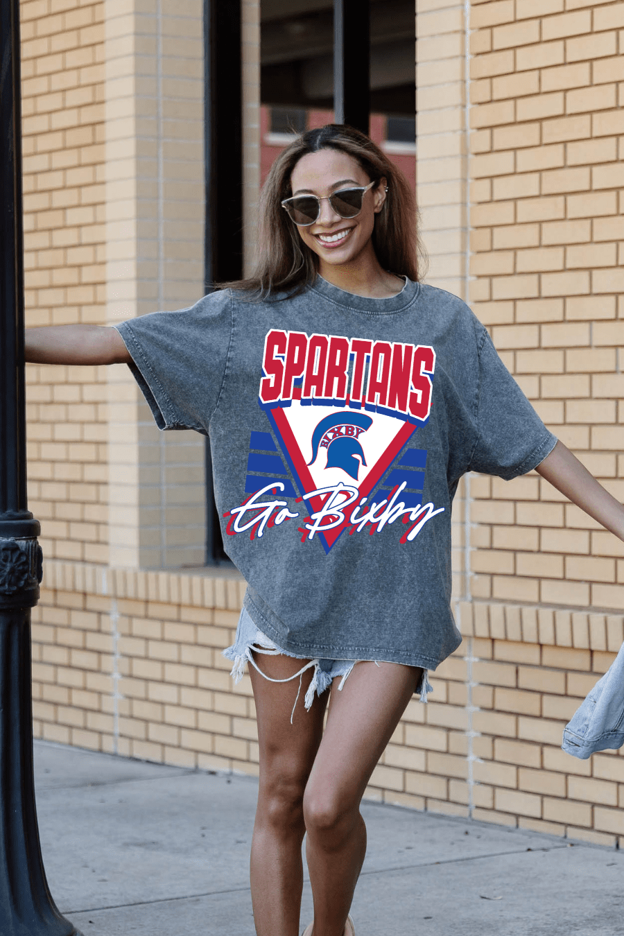 BIXBY SPARTANS VINTAGE WASH BOYFRIEND TEE - The Club