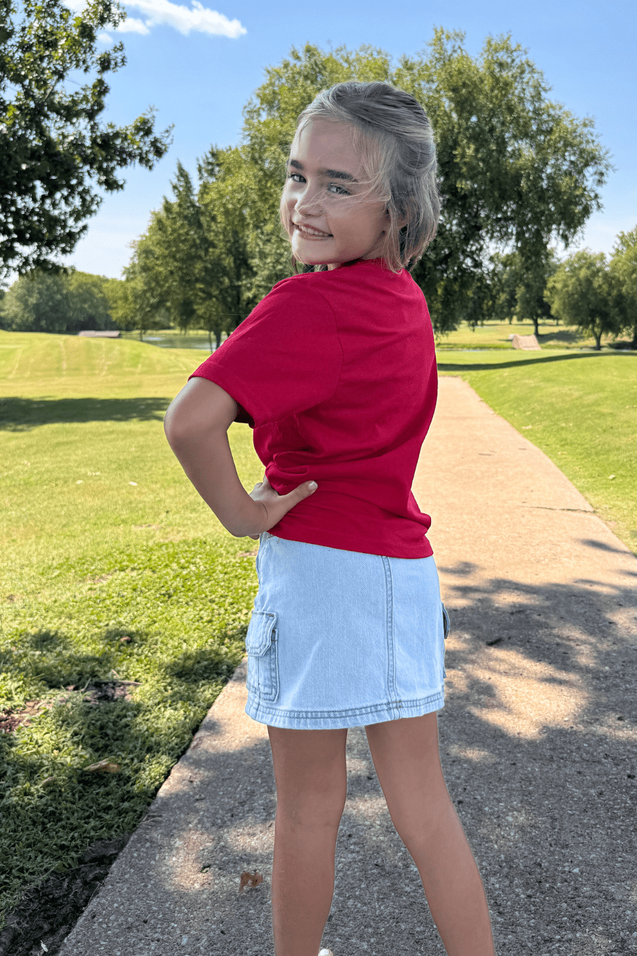 STBK003 - STORM BASEBALL ESSENTIAL YOUTH TEE IN RED - The Club