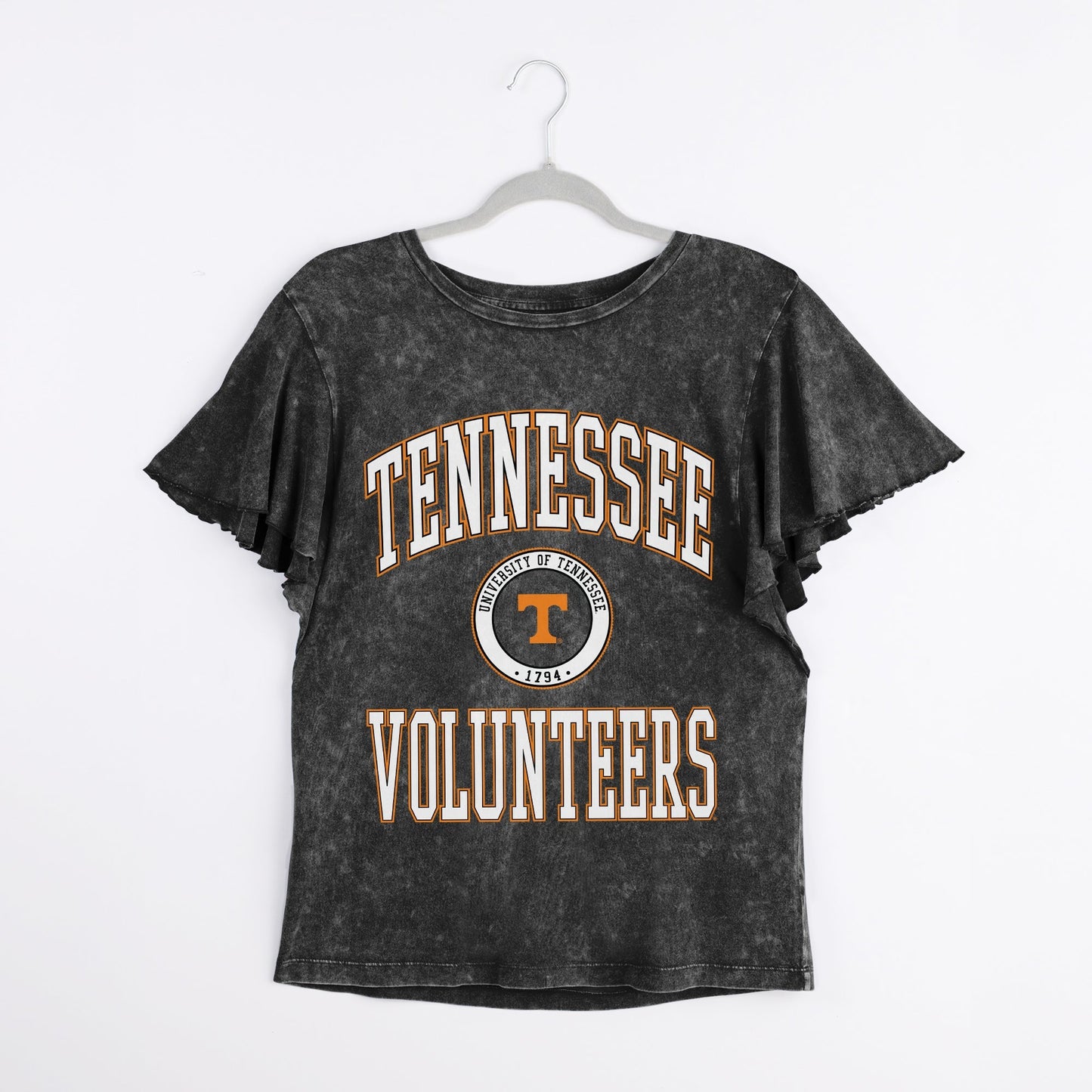 TENNESSEE VOLUNTEERS VICTORY MODE FLUTTER SLEEVE TEE IN BLACK