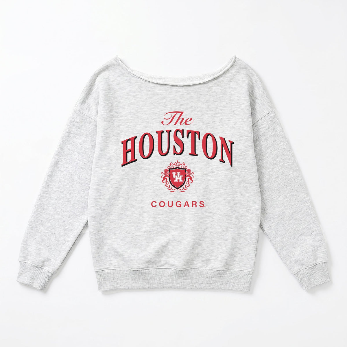 HOUSTON COUGARS OFFSIDES ENERGY RELAXED OFF-SHOULDER TOP