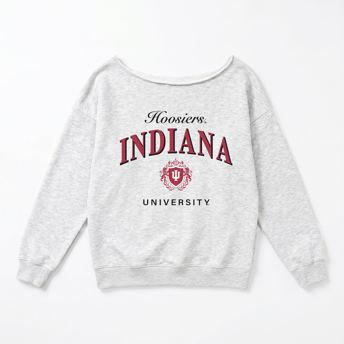 INDIANA HOOSIERS OFFSIDES ENERGY RELAXED OFF-SHOULDER TOP
