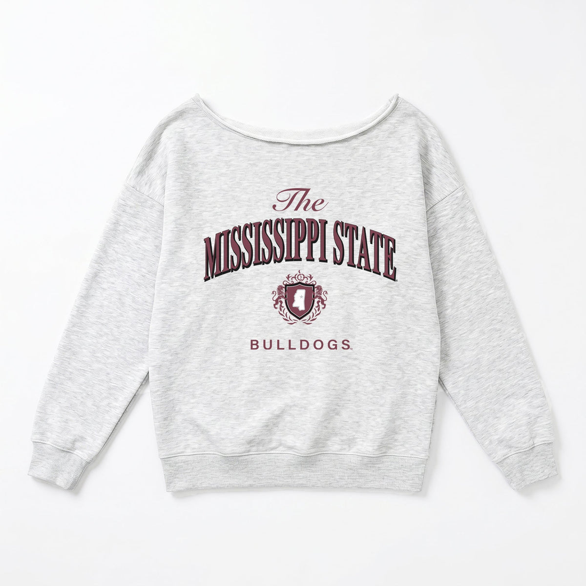 MISSISSIPPI STATE BULLDOGS OFFSIDES ENERGY RELAXED OFF-SHOULDER TOP