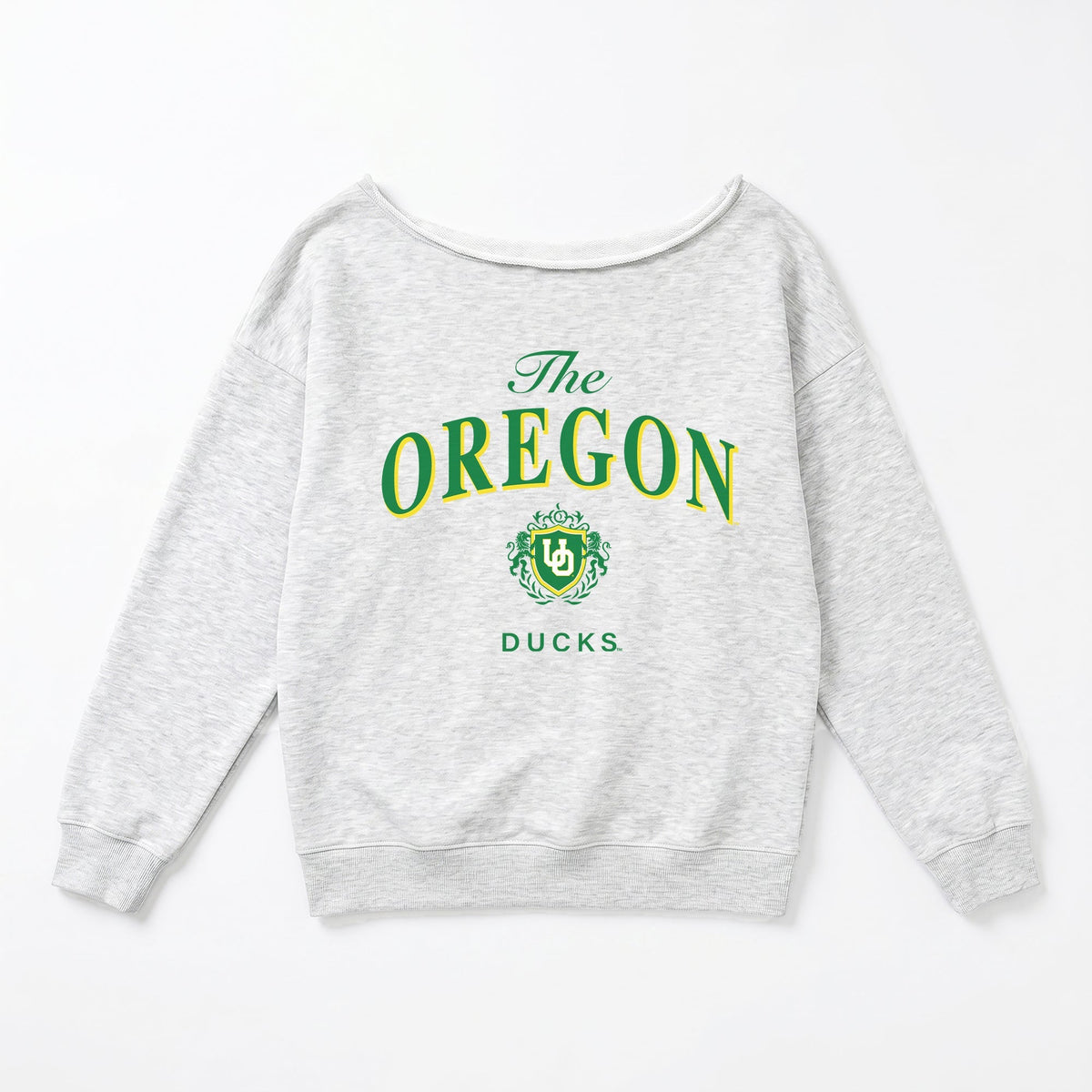OREGON DUCKS OFFSIDES ENERGY RELAXED OFF-SHOULDER TOP