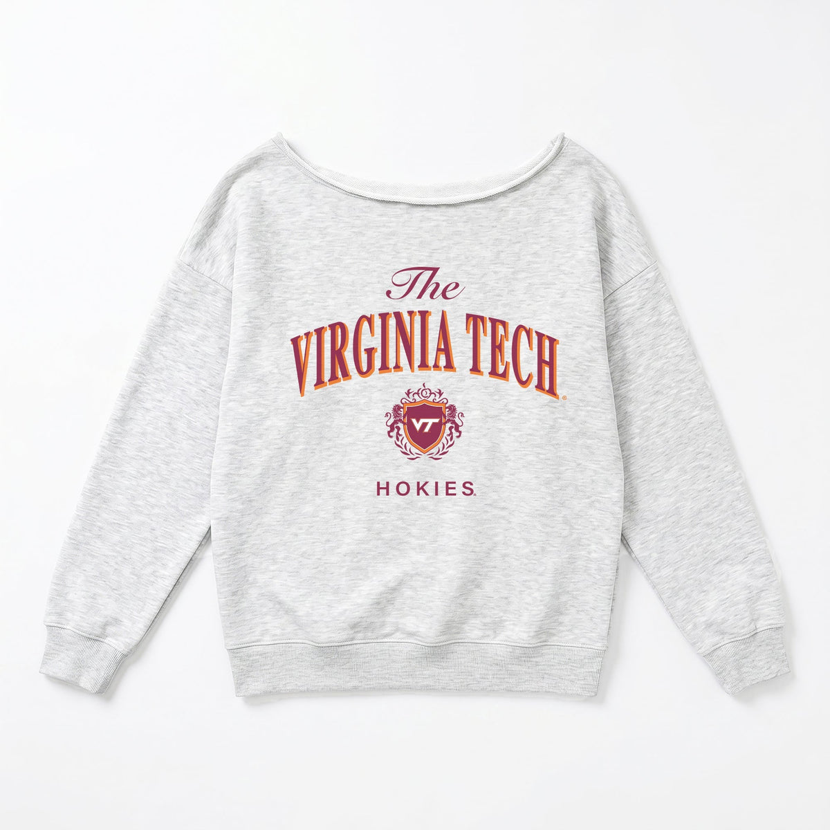 VIRGINIA TECH HOKIES OFFSIDES ENERGY RELAXED OFF-SHOULDER TOP
