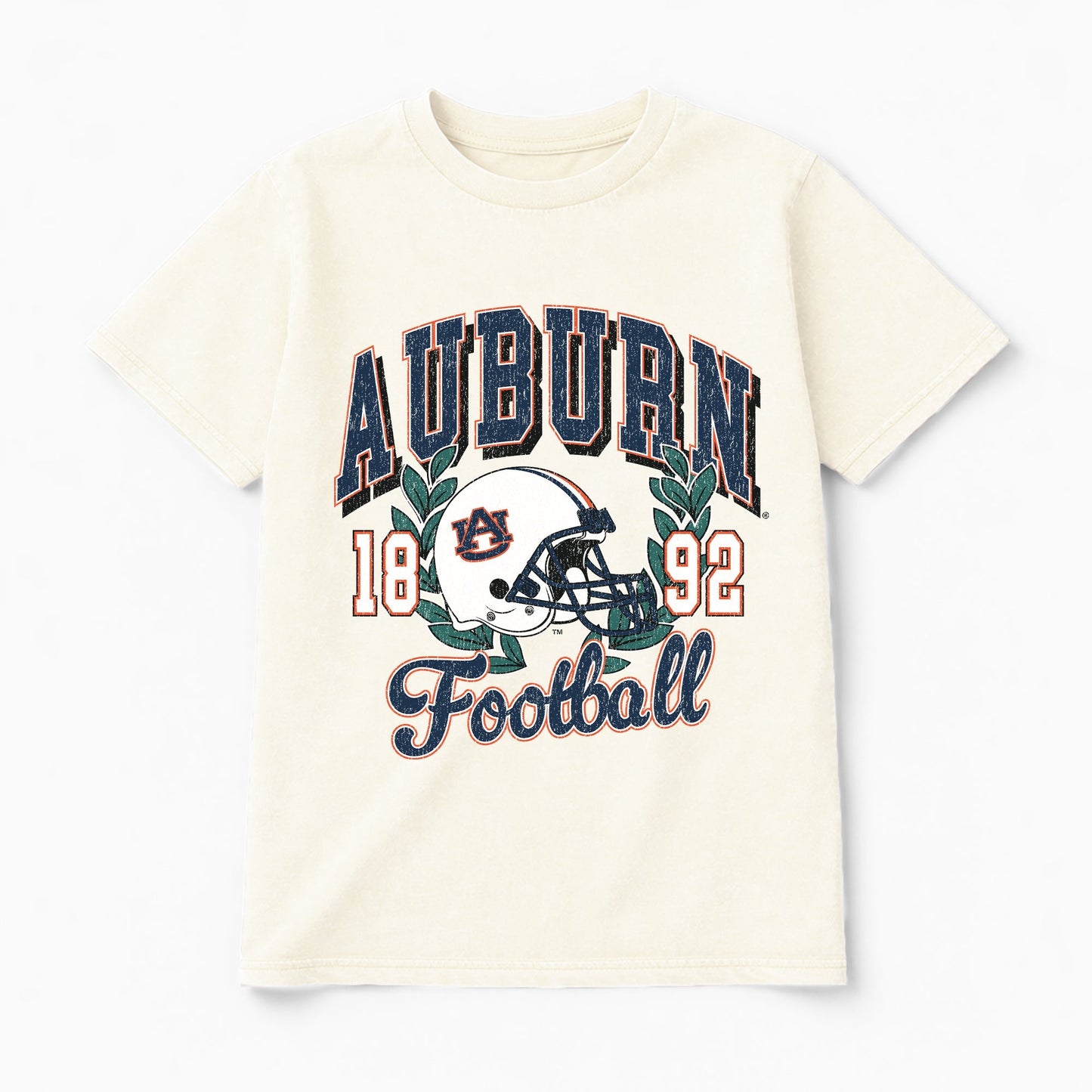 AUBURN TIGERS RAISED ON VICTORY CLASSIC FIT COTTON BLEND CREWNECK TEE