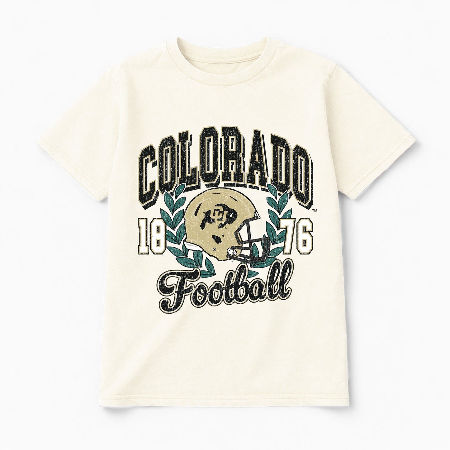 COLORADO BUFFALOES RAISED ON VICTORY CLASSIC FIT COTTON BLEND CREWNECK TEE