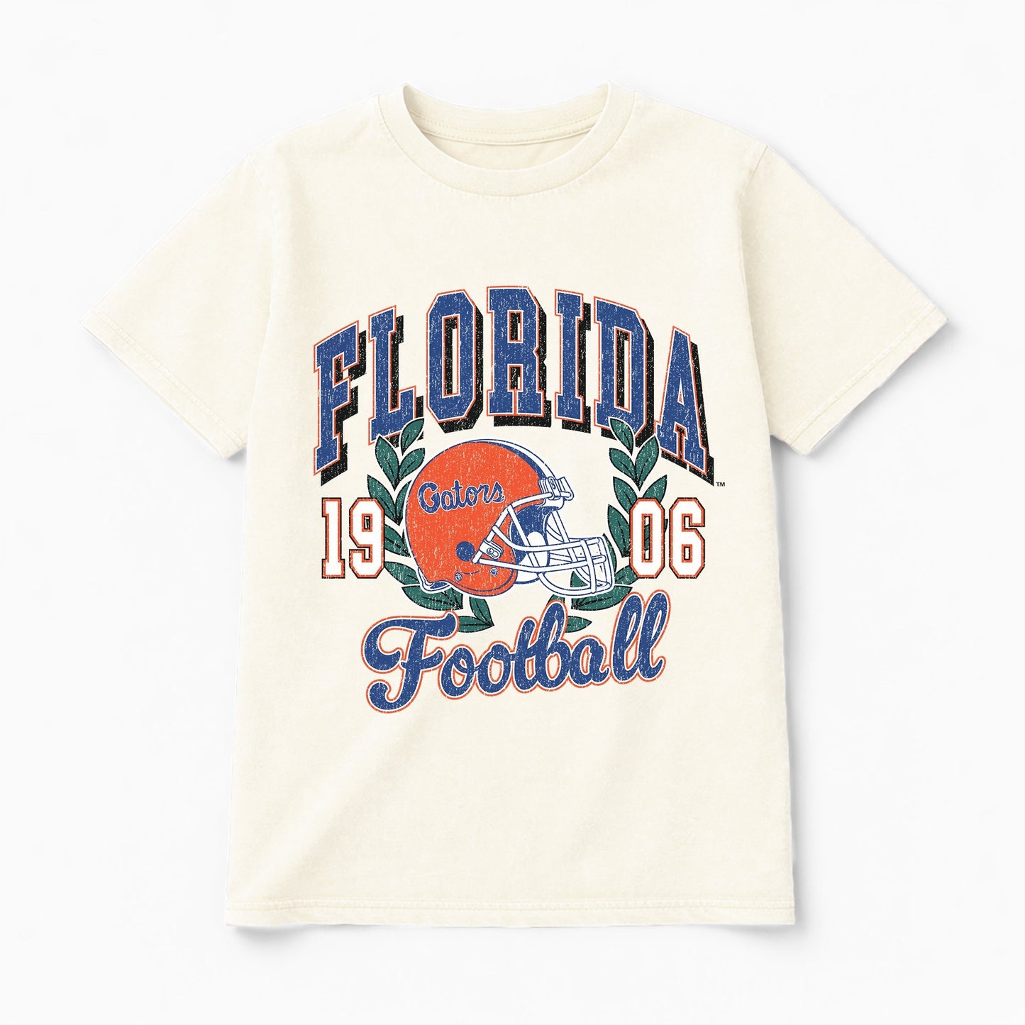 FLORIDA GATORS RAISED ON VICTORY CLASSIC FIT COTTON BLEND CREWNECK TEE